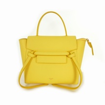 セリーヌ CELINE マイクロベルトバッグ ハンドバッグ ショルダー 2way イエロー 黄 S-CE-3179 レディース_画像1