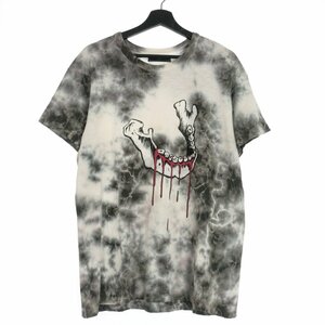 アミリ AMIRI BLOOD MANDAIBLE VINTAGE TEE Tシャツ カットソー 半袖 S ホワイト/グレー 国内正規 メンズ