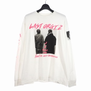 アンダーカバー UNDERCOVER × ヒューマンメイド HUMAN MADE ラストオージー2 LAST ORGY2 22AW LS T-SHIRT プリント Tシャツ ロンT L 白