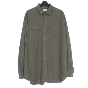 アンデコレイテッドマン UNDECORATED MAN Viscose Twill L/S Shirt オーバーサイズシャツ 長袖 3 グレー UDS23206 メンズ