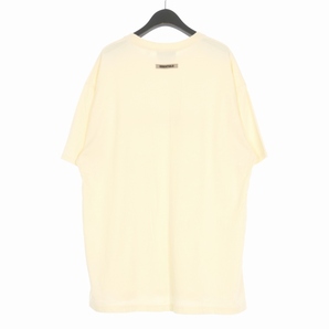 エフオージー エッセンシャルズ FOG ESSENTIALS ラバーロゴ Tシャツ カットソー 半袖 L クリーム メンズの画像2