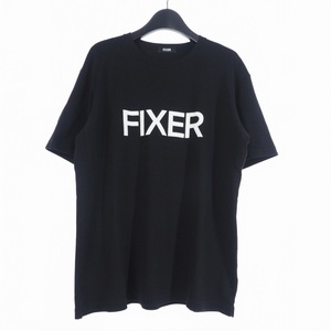 フィクサー FIXER Print Crew Neck T-shirt プリント クルーネック Tシャツ 半袖 ロゴ XL 黒 ブラック FTS02 メンズ