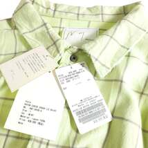 アンセルム ANCELLM 24SS RAYON CHECK CRASH LS SHIRT ダメージ加工 レーヨン チェックシャツ 1 MINT ANC-SH28-A メンズ_画像4