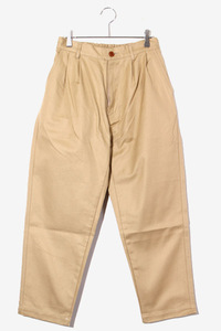 未使用品 weac. ウィーク アクティブ 2タック トラウザー NEW M-52 PANTS コットン ジップフライ イージー チノパンツ 1 BEIGE ベージュ /