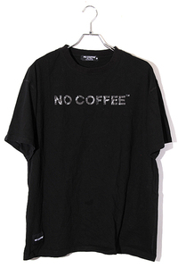 NC by NO COFFEE エヌシーバイノーコーヒー SIZE:XL カモ柄プリントS/S TEE 半袖Tシャツ BLACK ブラック /◆ メンズ