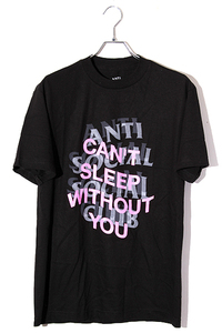 Anti Social Social Club アンチソーシャルソーシャルクラブ SIZE:M Cant Sleep Without You T-shirt ロゴ 半袖Tシャツ BLACK ブラック /◆