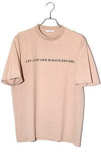 CLANE HOMME クラネオム MESSAGE T/S メッセージ プリント 半袖Tシャツ BEIGE ベージュ /◆ メンズ