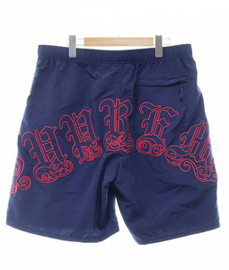 シュプリーム SUPREME 23SS Old English Nylon Short Navy L オールド イングリッシュ ロゴ ナイロン ショーツ 【ブランド古着ベクトル】24