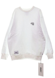 ダブルタップス WTAPS 23AW SWEATER COTTON PROTECT WHITE 3 232ATDT-CSM21 セーター コットン プロテクト スウェット トレーナー240409 ☆