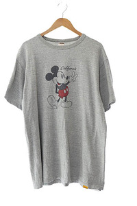 スタンダード カリフォルニア STANDARD CALIFORNIA ×Disney ディズニー 88/12 California T ミッキーマウス ロゴ 半袖 Tシャツ XL 灰 グレ