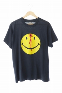 ヴィンテージ VINTAGE 80s GUN SHOT SMILE TEE SCREEN STARS BODY ぶち抜き ガンショット スマイル Tシャツ 半袖 XL 黒 ブラック ブランド