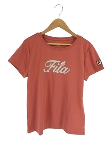 フィラ FILA Tシャツ クルーネック 半袖 ロゴ 国内正規 ブラウン M QQQ レディース