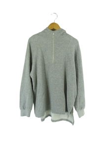  Beams Heart BEAMS HEART Parker half Zip long sleeve plain simple reverse side pie ru slit gray QQQ lady's 