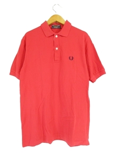  Fred Perry FRED PERRY рубашка-поло короткий рукав одноцветный вышивка Logo one отметка одноцветный простой хлопок хлопок sizeM QQQ мужской 