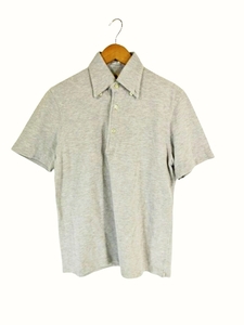 ギローバー GUY ROVER ポロシャツ 半袖 ボタン ワンポイント シンプル グレー S QQQ メンズ