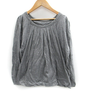  Comme Ca Du Mode COMME CA DU MODE cut and sewn long sleeve round neck silk .M gray /SM8 #MO lady's 