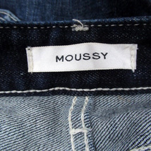 マウジー moussy デニムパンツ ジーンズ スリム アンクル丈 カットオフ フリンジ ウォッシュ加工 23 紺 ネイビー /HO30 レディース_画像5