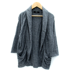  azur bai Moussy AZUL by moussy cardigan middle height 7 minute sleeve front opening shawl color plain S. gray /SY5 lady's 