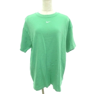 ナイキ DX7911-363 W ESS OS TEE ショート スリーブ Tシャツ ワンポイント 半袖 クルーネック 薄手 XS 緑 グリーン ■052 レディース