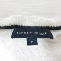 トミーヒルフィガー TOMMY HILFIGER 半袖 シアー ニット カーディガン M 白 ホワイト ドルマン 正規品 レディース_画像4