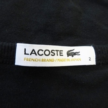 ラコステ LACOSTE Tシャツ カットソー Vネック 半袖 コットン ストレッチ ワンポイント ロゴ 小さいサイズ XS 黒 ブラック /AO9 ☆ メンズ_画像6