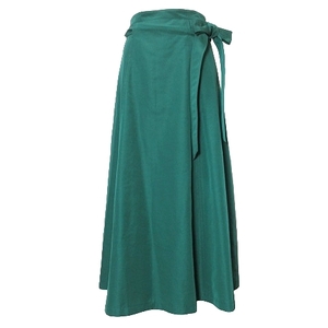 プラステ PLST 22SS 美品 ベルティドフレアロングスカート 122207025 小さいサイズ XS 緑 グリーン IBO51 X レディース