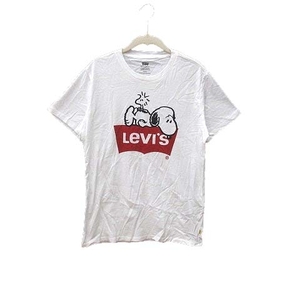 リーバイス Levi's Tシャツ カットソー クルーネック プリント スヌーピー 半袖 S 白 ホワイト /YK メンズ