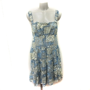  Liz Lisa LIZ LISA Cami One-piece knee height tia-do floral print blue blue white eggshell white /YI lady's 