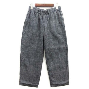 ジジ jiji 2023SS カディ コットン デニム パンツ Denim Khadi Pants ウエストゴム ブラック ホワイト 1 レディース