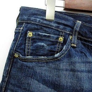 リーバイス Levi's プレミアム 501 レギュラー ストレート デニム パンツ ジーンズ ビッグE USED加工 00501-1485 インディゴ 36 メンズの画像6