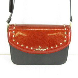  and shueto&Chouette shoulder bag custom flap 2way fake leather black red beige *T619 lady's 
