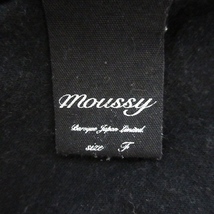 マウジー moussy カットソー 半袖 ラウンドネック プリント 薄手 コットン 総柄 F 黒 ブラック トップス /BT レディース_画像7