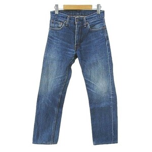 リーバイス Levi's 505-03 デニムパンツ ジーンズ ジップフライ 28 紺系 ネイビー インディゴ 日本製 綿 コットン レディース