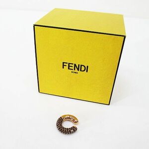 フェンディ FENDI ウープス イヤーカフ ゴールド系 ラインストーン アクセサリー イタリア製 レディース