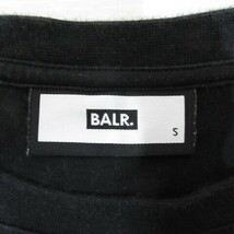 ボーラー BALR. 半袖 Tシャツ カットソー オーバーサイズ S 黒 ブラック ロゴプレート メンズ_画像4