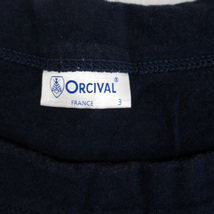 オーチバル ORCIVAL オーシバル Tシャツ カットソー 半袖 ラウンドネック ロゴ刺繍 3 紺 ネイビー /SM6 メンズ_画像4