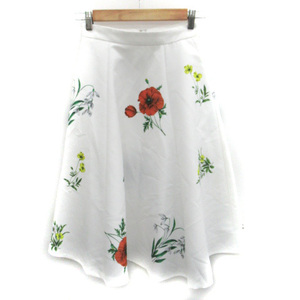  my Strada Mystrada flair skirt mi leak height floral print 34 multicolor white white /SM22 lady's 