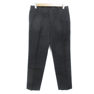  Untitled UNTITLED tuck pants tapered pants ankle height thousand bird .. pattern 2 black black /FF22 #MO lady's 