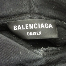 バレンシアガ BALENCIAGA 美品 22SS SLIME HOODIE WIDE FIT パーカー フーディ プルオーバー プリント 3 黒 ブラック ■U90 メンズ レディ_画像4