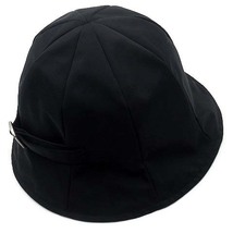 インディエトロアソシエーション Indietro Association 8P チューリップ ハット Tulip Hat 帽子 スベリベルト付き 黒 ブラック 1 美品_画像3