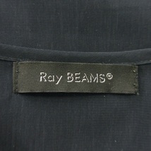 レイビームス Ray Beams ワンピース チュニック シャツ ミニ 七分袖 ウエストマーク スナップボタン F 紺 ネイビー /AH4 ☆ レディース_画像6