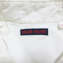ブルーブルー BLUE BLUE アンカーワンポイント ボタンダウン シャツ 長袖 HRM 胸ポケット 2 M 白 IBO51 X メンズ_画像9