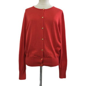  La Marine Francaise LA MARINE FRANCAISE cardigan knitted round neck plain long sleeve red red lady's 