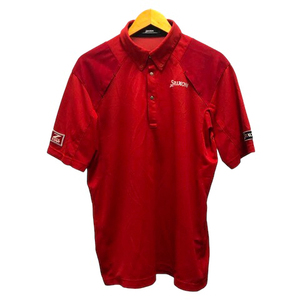 スリクソン SRIXON ポロシャツ スポーツウェア メッシュ ロゴ 半袖 LL 赤 レッド メンズ