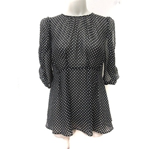  Apuweiser-riche Apuweiser-riche tunic blouse chiffon . minute sleeve dot 1 black black /YI lady's 