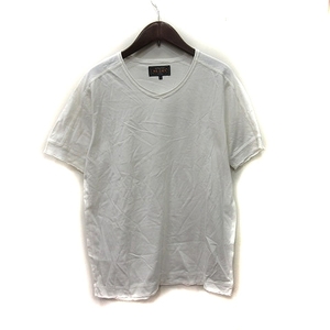  Beams BEAMS T-shirt cut and sewn short sleeves V neck M white white /YI men's 