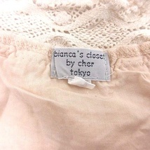 ビアンカズクローゼット Bianca's closet by cher tokyo ワンピース チュニック レース 刺しゅう 長袖 S アイボリー 白 /YK レディース_画像5