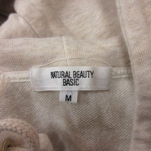 ナチュラルビューティーベーシック NATURAL BEAUTY BASIC ワンピース ひざ丈 パーカー 半袖 M ベージュ /YI レディース_画像6