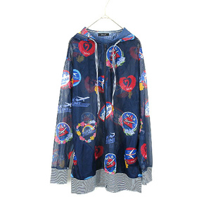 ミルク MILK AIR LINE PARKA 総柄 メッシュ ジップ パーカー 10212214 紺 ネイビー レディース