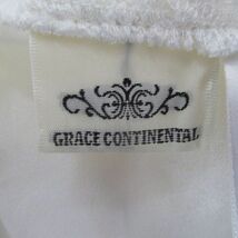 グレースコンチネンタル GRACE CONTINENTAL 長袖 シャツ ブラウス 36 白系 ホワイト レース プルオーバー 綿 コットン 絹 シルク混 レディ_画像3